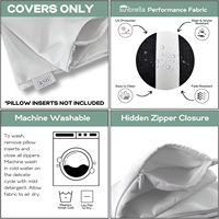 Housses de coussin d'extérieur personnalisées résistantes à la décoloration et à la lumière, housses de canapé imperméables, housses de coussin de siège – Approvisionnement unique OEM ODM