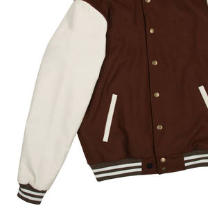 Chaqueta de bombardero de cuero polar de invierno de alta calidad para hombre, ropa de calle con logotipo personalizado, bordado de chenilla, soporte inspirado en Letterman - Product Image 4