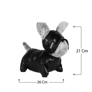 1.2kg di cuoio nero cane tiratore Stopper tessuto Anti-schiacciamento porta/finestra decorazione per la casa e regalo di animali - Product Image 2