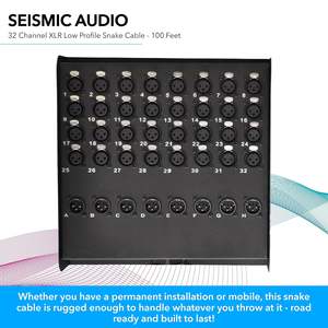 Cable de Audio Seismic SACB 32x8x100 Nuevo, 32 Canales XLR, Placa de Circuito de Perfil Bajo, 100 Pies - Product Image 2