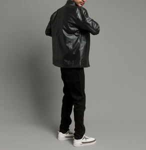 Chaqueta de Invierno de Cuero Genuino para Hombre, Estilo Premium de Diseñador, Hecha a Medida, Impermeable, Ropa Exterior de Moda para Venta al por Mayor - Product Image 4