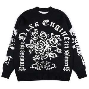 Custom LOGO OEM & ODM <b>Men</b> Jacquard Sweater Long Sleeve Pattern Knitwear Winter Crew Neck <b>Knit</b> Top Cotton Knitted <b>Men</b> Sweater - Product Image 1
