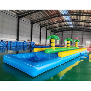 Outdoor Water <b>Game</b> PVC <b>Inflatable</b> Palm Tree Slip Slide Commercial Slip And Slide Water Slide For Amusement Park - Product Image 2