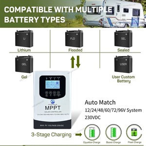 MPPT 60A-100A 230VDC OEM 品牌太阳能充电控制器，带 RS485 监控器，适用于 12V/24V/48V/60V-72V/<span class=keywords><strong>96V</strong></span> 系统 - Product Image 4