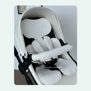 Doublure de poussette en coton et palette Structure à 3 couches avec tissu de refroidissement par contact ferme. Tissu de refroidissement haute densité à trois couches - Product Image 2