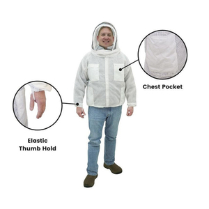 Venta al por mayor de apicultura chaqueta ventilada tela de algodón mejor apicultor trajes de protección Mono para adultos y niños servicio OEM - Product Image 6