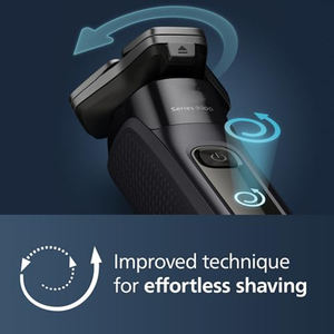 Afeitadora eléctrica rotativa portátil 9500 recargable en seco y húmedo, afeitadora corporal profesional para hombres, uso doméstico, resistente al agua IPX6 - Product Image 2