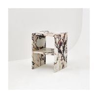 Table console moderne en marbre pour salon de luxe, table d'appoint en marbre, table sur pied, table basse
