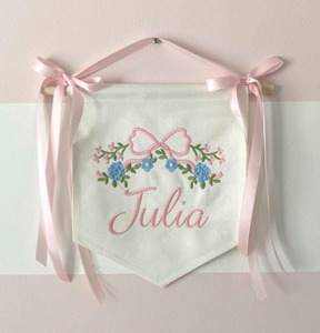 Bandera Personalizada con Diseño Floral Boho para Bebé, Lazos de Bienvenida, Hechos a Mano, para Hospital, Baby Shower, Regalos para Recién Nacidos, Estilo Tapiz - Product Image 3