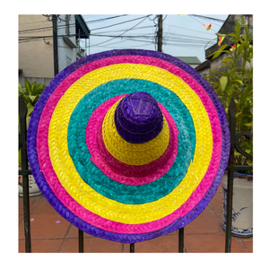 Sombrero de paja listo para disfraces Sombrero de paja mexicano hecho en Vietnam para cosplay y festivales - Product Image 2