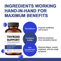 Complément alimentaire naturel à base de plantes pour le soutien de la thyroïde, capsules pour adultes, soutien immunitaire avec Ashwagandha