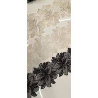 Dentelle en tulle de coton brodée, durable et écologique, fabriquée à la machine, dentelle Honey pour la vente en gros de textiles de vêtements à grande échelle