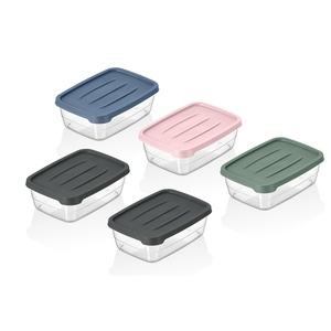 Boîte de rangement VETRA 600 ml en plastique PP transparente, légère, empilable, moderne, gain de place, pour aliments, four à micro-ondes, cuisine - Product Image 2