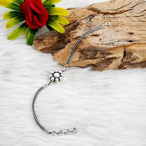 925 Sterling <b>Silver</b> Pearl <b>Bracelet</b> White Wedding Gemstone <b>Bracelet</b> with Chain Gift for Her Elegant <b>Bangle</b> - Product Image 2