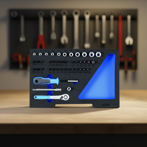 Jeu de douilles Gedore 1/4'' en plateaux, kit de 44 pièces - Product Image 3