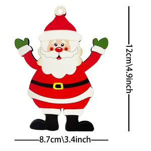 Wooden Santa Claus Christmas Snowman 3 Piece Set