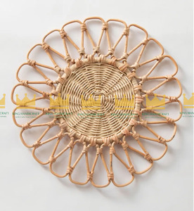 High Quality Eco-friendly round Rattan <b>Placemats</b> <b>Table</b> Chargers and Plates <b>for</b> Weddings and Parties Hot Sale - Product Image 6