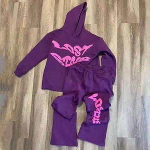 Nuevo Conjunto de Sudadera con Capucha y Pantalones Deportivos Holgados de Felpa para Hombre, Transpirables, para Invierno, de 2 Piezas - Product Image 4