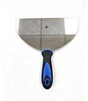 Couteau à mastic professionnel de 8 pouces, très large, grattoir mural pour le lissage et la finition, lame en acier poli miroir, outil de construction