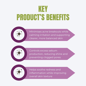 Sérum naturel anti-acné pour le soin de la peau du visage 30 ml avec de la niacinamide et de l'acide salicylique - Product Image 4
