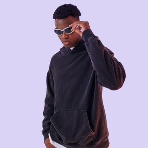 Sweat à capuche confortable en coton éponge délavé à l'acide logo personnalisé Streetwear vêtements sweats à capuche vintage surdimensionnés - Product Image 6