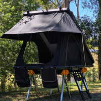 Tente de toit rigide en toile, installation facile, grande tente pop-up pour 1-2 personnes, camping, imperméable, résistante aux UV, pour SUV et camion