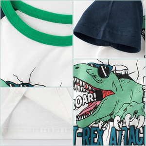 T-shirt en coton tricoté élégant et confortable pour tout-petit garçon appliques personnalisées boutique vêtements été enfants garçon vêtements chemises - Product Image 5