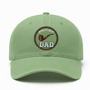 Casquette « Meilleur papa du monde » pour la fête des pères avec logo brodé personnalisé sur le devant et design classique à profil bas - Product Image 1