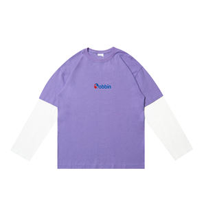 T-shirt à manches longues pour homme en coton délavé personnalisable, imprimé par transfert numérique direct (DTG), 220 grammes, double couche, design imprimé à l'écran - Product Image 5