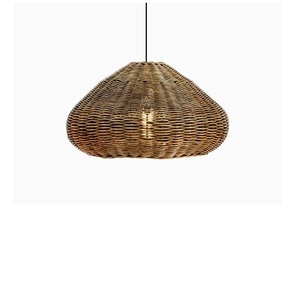 Lámpara Colgante LED de Ratán Tejido a Mano con Hierro, Diseño Nuevo y en Oferta, con Luz Blanca Cálida de 2700K para Uso en Hoteles y Residencias - Product Image 6