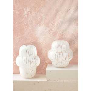 Blanco 20x22 cm Vase en verre Design élégant en cristal pour la décoration intérieure - Product Image 2