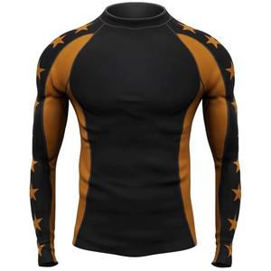 Camiseta de Compresión MMA de Manga Larga para Hombre, 100% Algodón, Transpirable, 240g, Producto en Oferta en Línea - Product Image 3