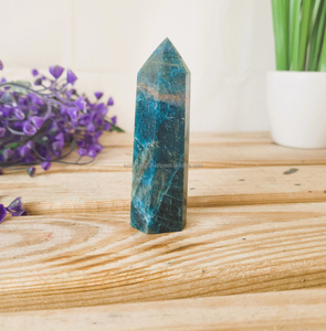 Obelisco Tallado de Apatita Azul Natural para Reducción del Hambre Espiritual, Mejora de la Comprehensión, Aprendizaje, Sanación de Chakras - Decoración del Hogar - Product Image 5