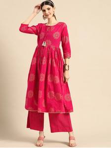 Indian Designer Print Straight Kurti With Pant and Dupatta Kurti Palazzo Set Cotton Salwar Suit Woman <b>for</b> <b>Kurta</b> <b>for</b> <b>Women</b> - Product Image 4
