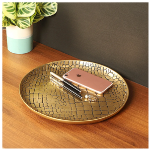 Grand plateau rectangulaire en marbre avec poignées en métal doré et bordure à volants dorés Plateau en marbre de service au design unique de meilleure qualité - Product Image 2