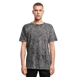 T-shirts pour hommes en jersey 100% coton lourd, col rond, avec logo personnalisé, effet délavé, fabriqués au Pakistan, coupe oversize, prix bas. - Product Image 4