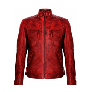 Chaqueta de cuero transpirable personalizada de alta calidad para hombres, nuevo diseño de moda, cuello levantado, cierre de cremallera, ODM para invierno - Product Image 3