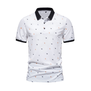 Hombres de moda para Polo Diseño personalizado Logo Tela de punto transpirable Casual Manga corta Turn Collar Style - Product Image 4