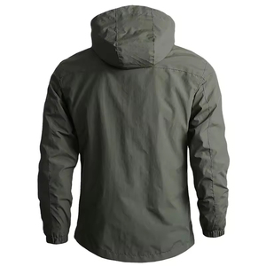 Customized Outdoor Waterproof Windbreaker <b>Jacket</b> with Stand Collar and Front Logo Lightweight for <b>Men</b> Best Quality - Product Image 6