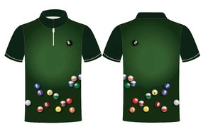 OEM personalizado al por mayor de alta calidad 3D sublimación impresión Jersey hombre Polo camisetas equipo de billar camisa de billar - Product Image 2