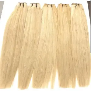 Mixed Virgin Temple Human Hair Cuticles Aligned Hair 613 Colour Blonde & Pink South Indian Hair Natural Wavy