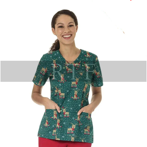 ชุดเครื่องแบบ100% คริสมาสต์สำหรับขัดพยาบาลเสื้อคริสมาสต์ลายคริสต์มาส - Product Image 4