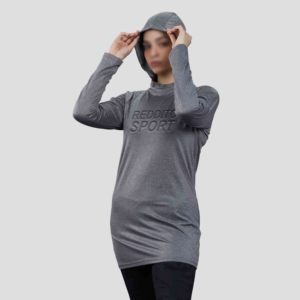 Sweat à capuche décontracté pour femme en tricot uni 100% fibre de bambou, fermeture éclair intégrale, imperméable, respirant, écologique, streetwear, imprimé sur le devant - Product Image 6