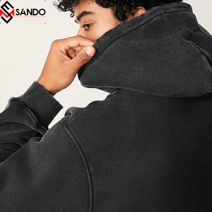 ชุดฟิตเนสมีฮู้ดและสเวตเชิ้ตผ้าคอตตอน420กรัมผ้าฟลีซแบบถัก - Product Image 2