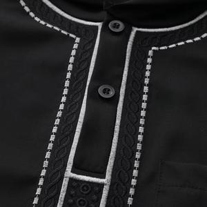 Traditionnel modeste hommes Jubba confortable coton doux priant vêtements Unique antistatique décolleté musulman vêtements traditionnels - Product Image 2