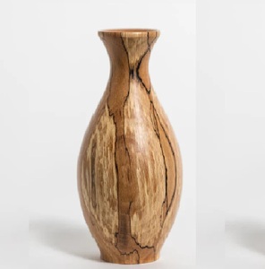 Jarrón de arce espaltado con patrones naturales, líneas de grano únicas, carpintería fina, coleccionable, estilo interior, tonos neutros, minimalista - Product Image 4