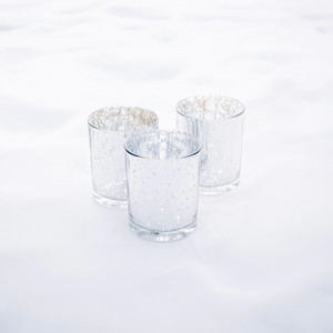 VOT0025SS - เชิงเทียนทรงกระบอกสีเงินลายจุด - 2.75 - Product Image 3