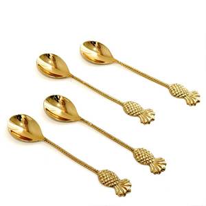 ชุดช้อนทองเหลือง zishta 2ถึง24ชิ้นชุดเครื่องใช้ในโรงงานทำจากสเตนเลสสตีล202หรือ304เกรด PVD เคลือบ PVD เครื่องมือสลัด - Product Image 2