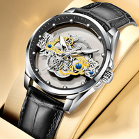 Montre à quartz Fenyi de luxe, double face, fond transparent, design unique et original, pour homme, vente en gros