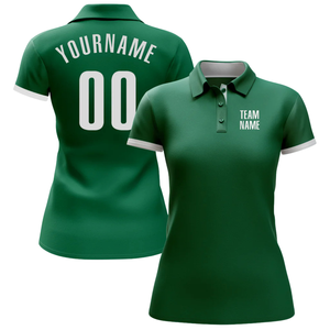 Camiseta Polo Sublimada Verde Personalizada con Nombre de Equipo y Número, Ropa Deportiva de Alta Calidad, Diseño Personalizado Cómodo - Product Image 1